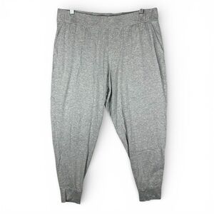 Eileen Fisher Grey Tencel Jogger Pants Petite L Pull-On Cuffed Minimalist USA